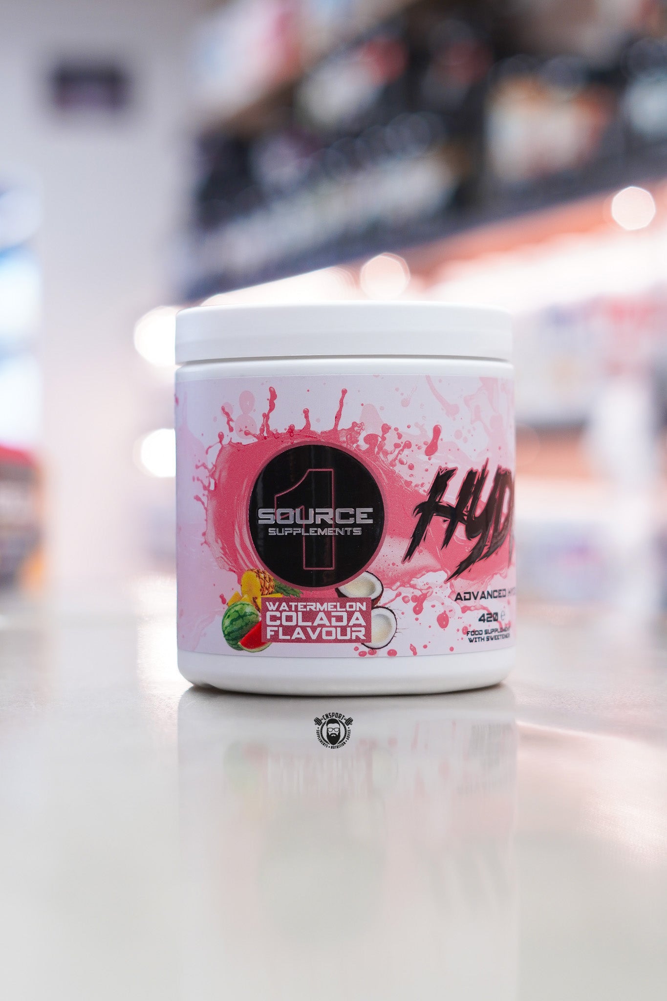 1 Source Supplements Hydrate1 advanced hydration formula in Watermelon Colada flavour, delivering 60 servings of electrolytes to support hydration, fluid balance and daily performance.