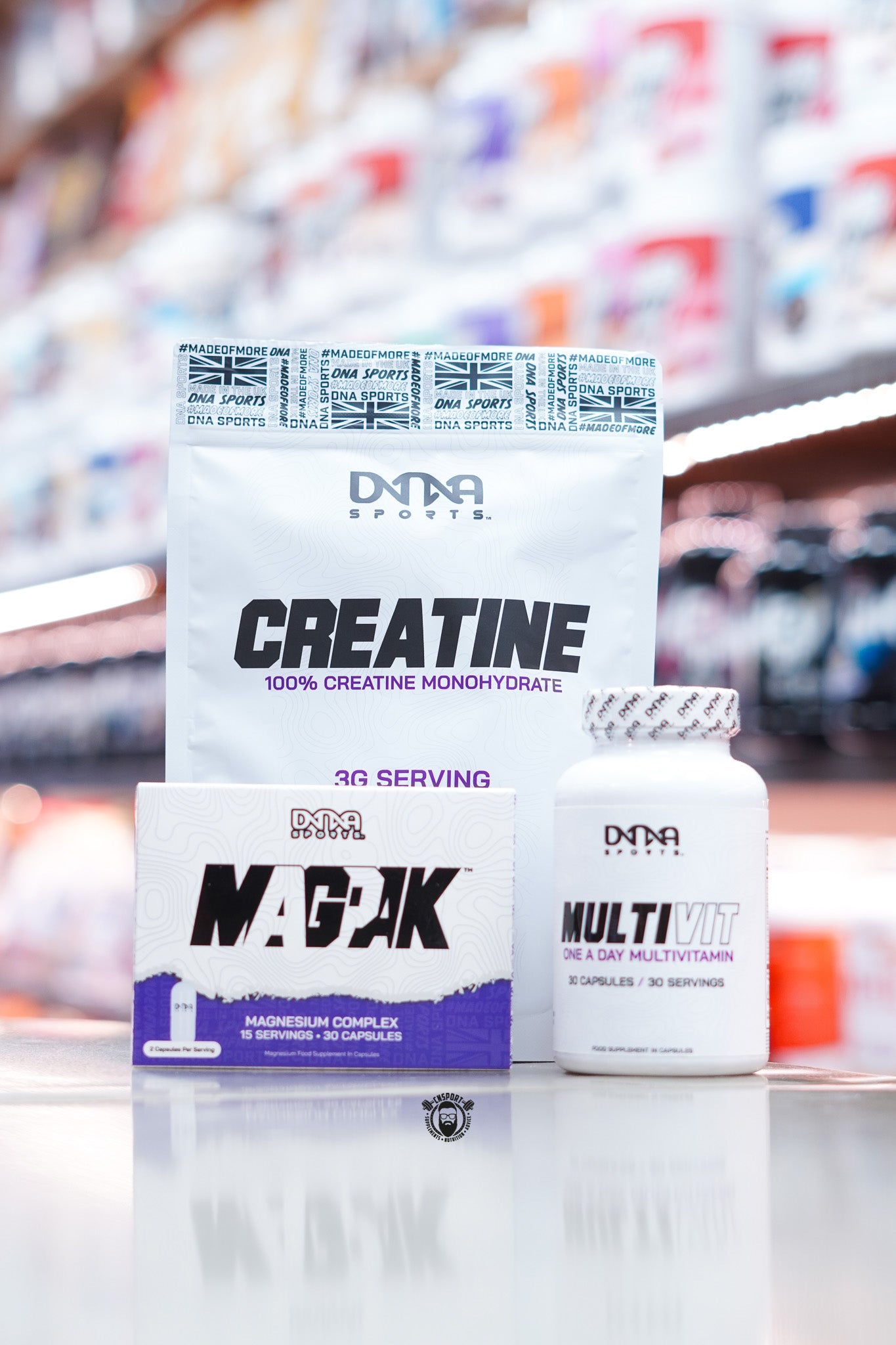 DNA Sports - Whey, Creatine, Multivitamin & Pre-Workout bundle