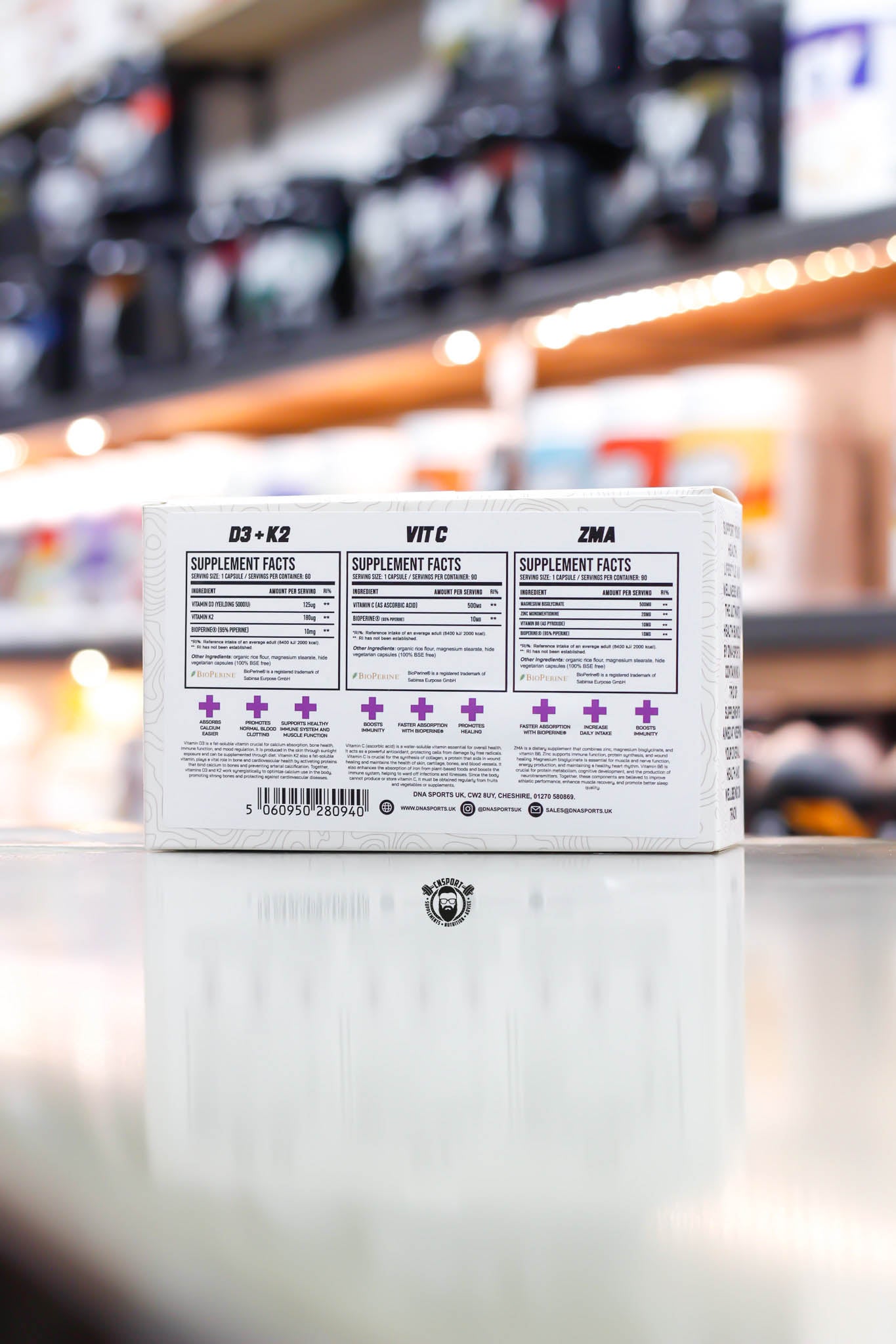 DNA Sports - Health Range Box - D3 & K2 - Vit C - ZMA