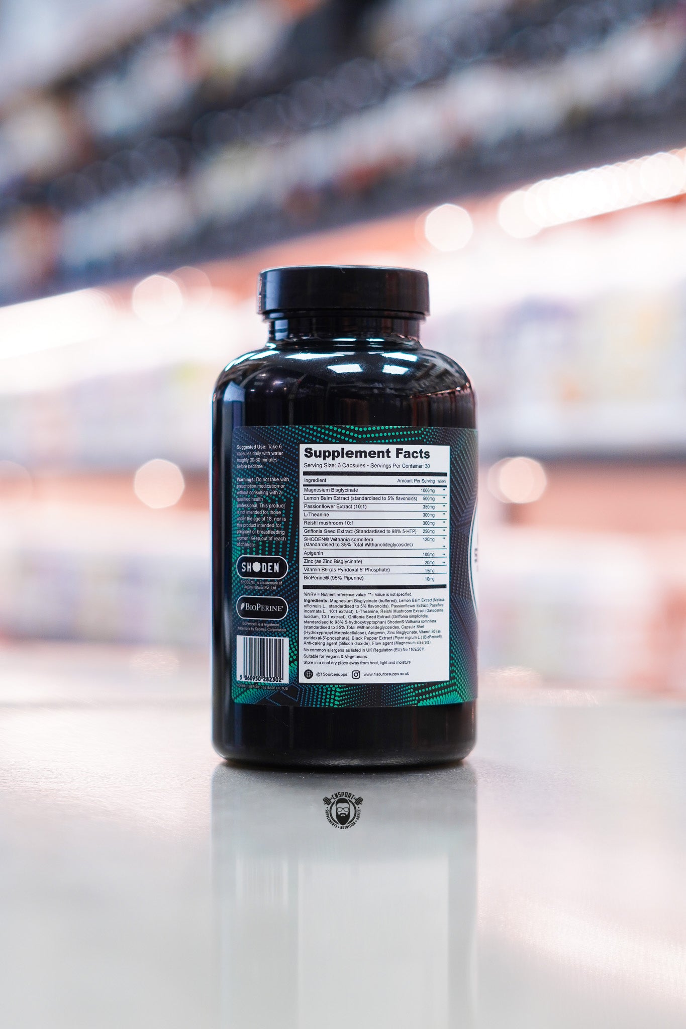 1 Source Supplements - Knockout 1 - 120 Capsules ingredient label