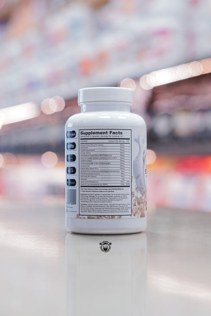 Back label of 1 Source Supplements Vital 1 capsules showing full supplement facts and ingredient panel on a white bottle.