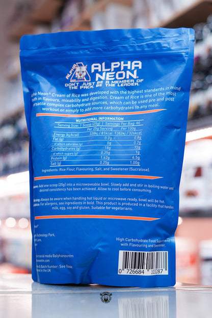 Alpha Neon - Cream of Rice - 2kg - 80 Servings