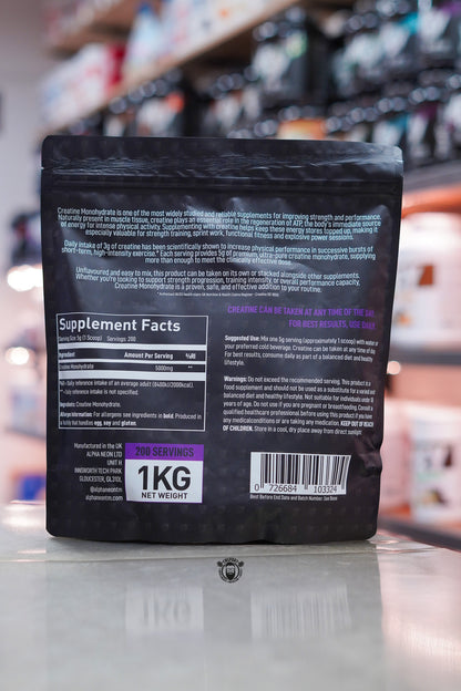 Alpha Neon - Creatine Monohydrate - 1 Kg - 200 Servings