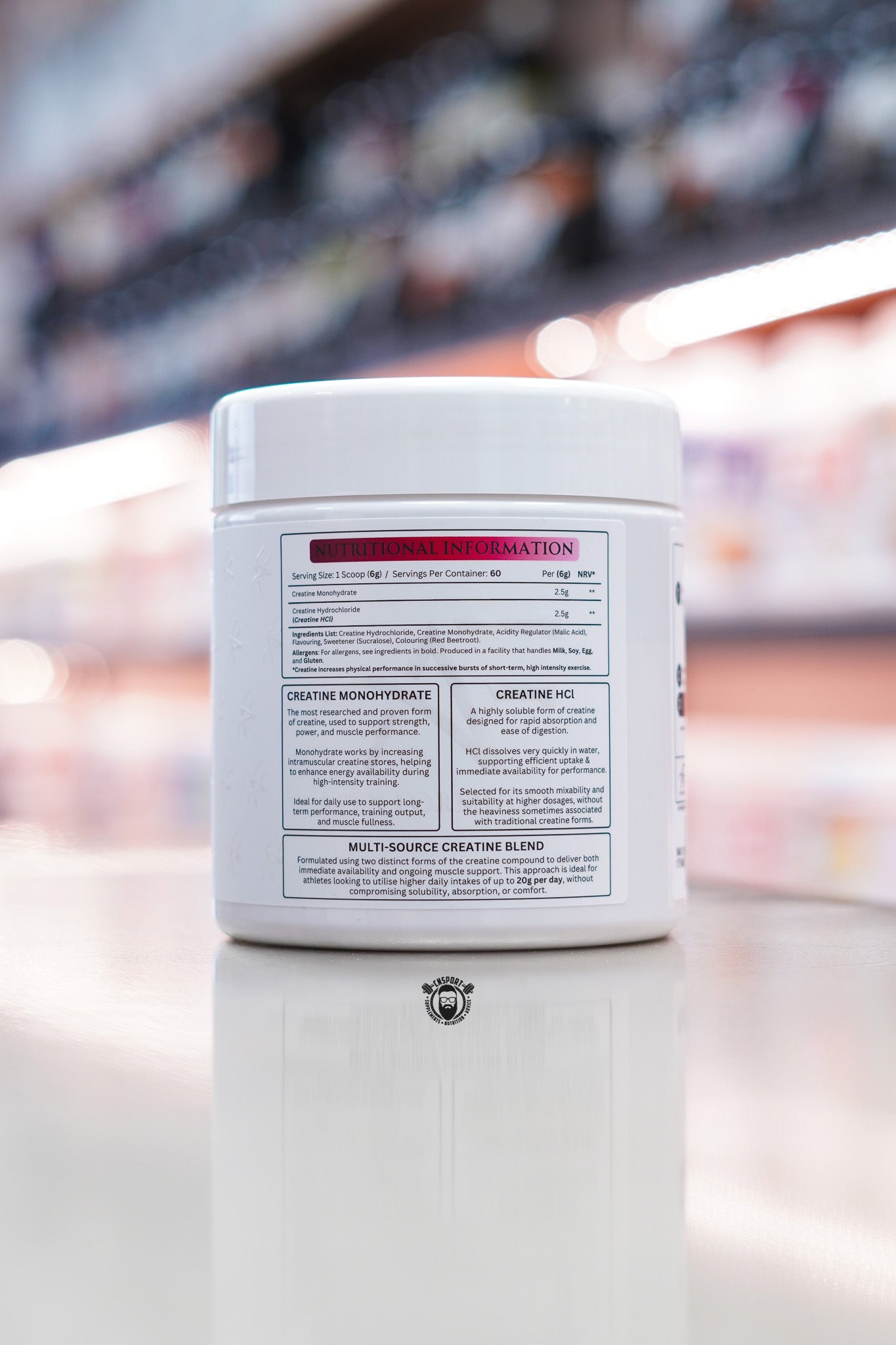 Apex Formulas - Duel Creatine - 300g ingredient label