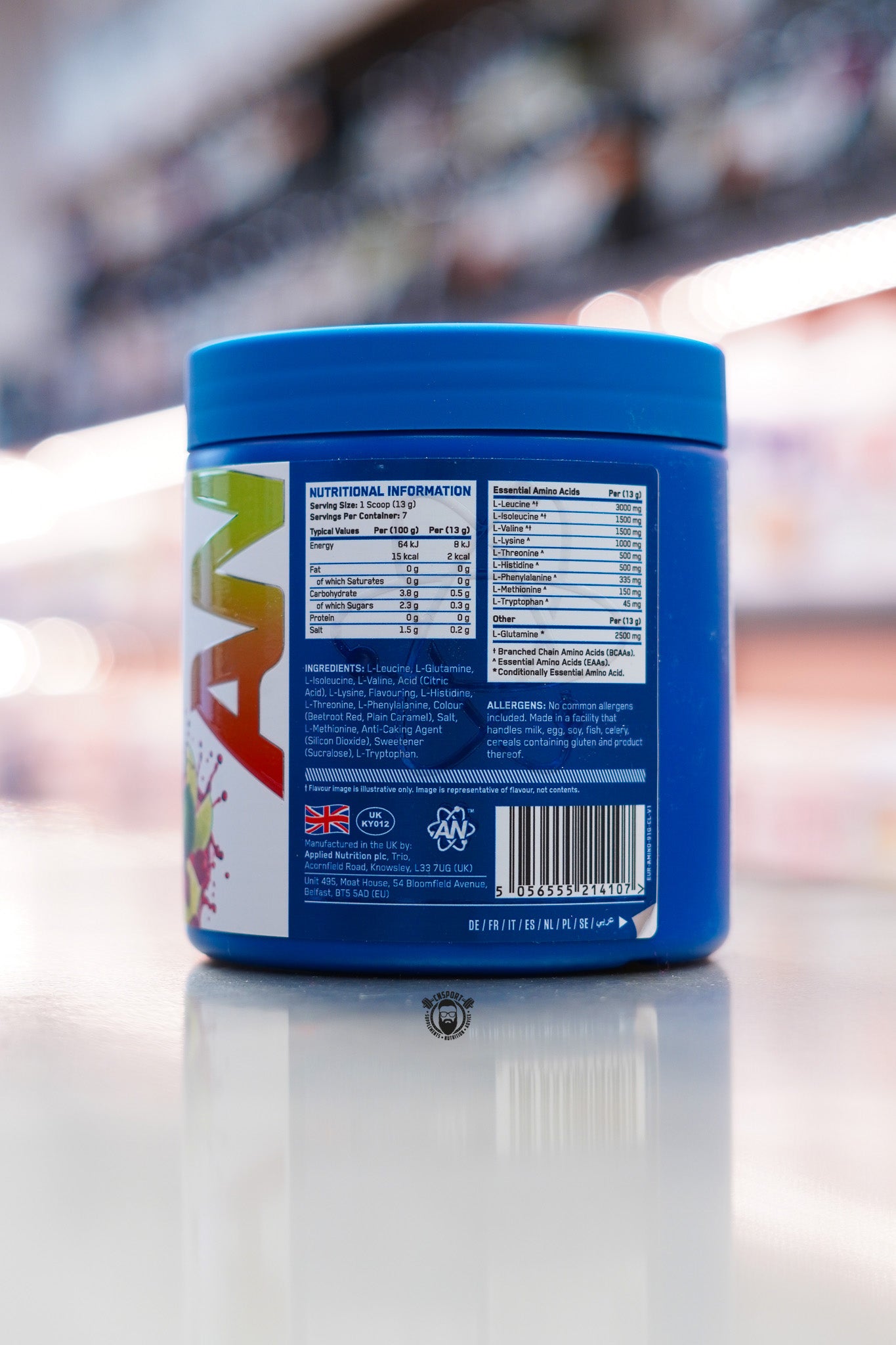Applied nutrition - Amino Fuel EAA - 7 Servings ingredient label