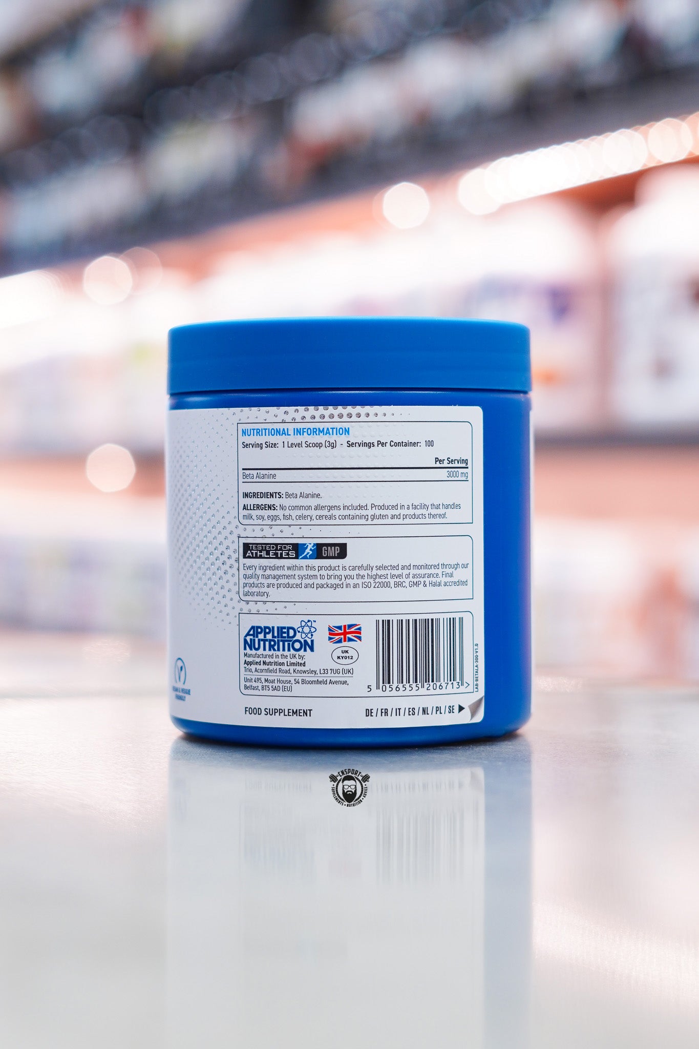 Applied Nutrition - Beta Alanine - 300g ingredient label