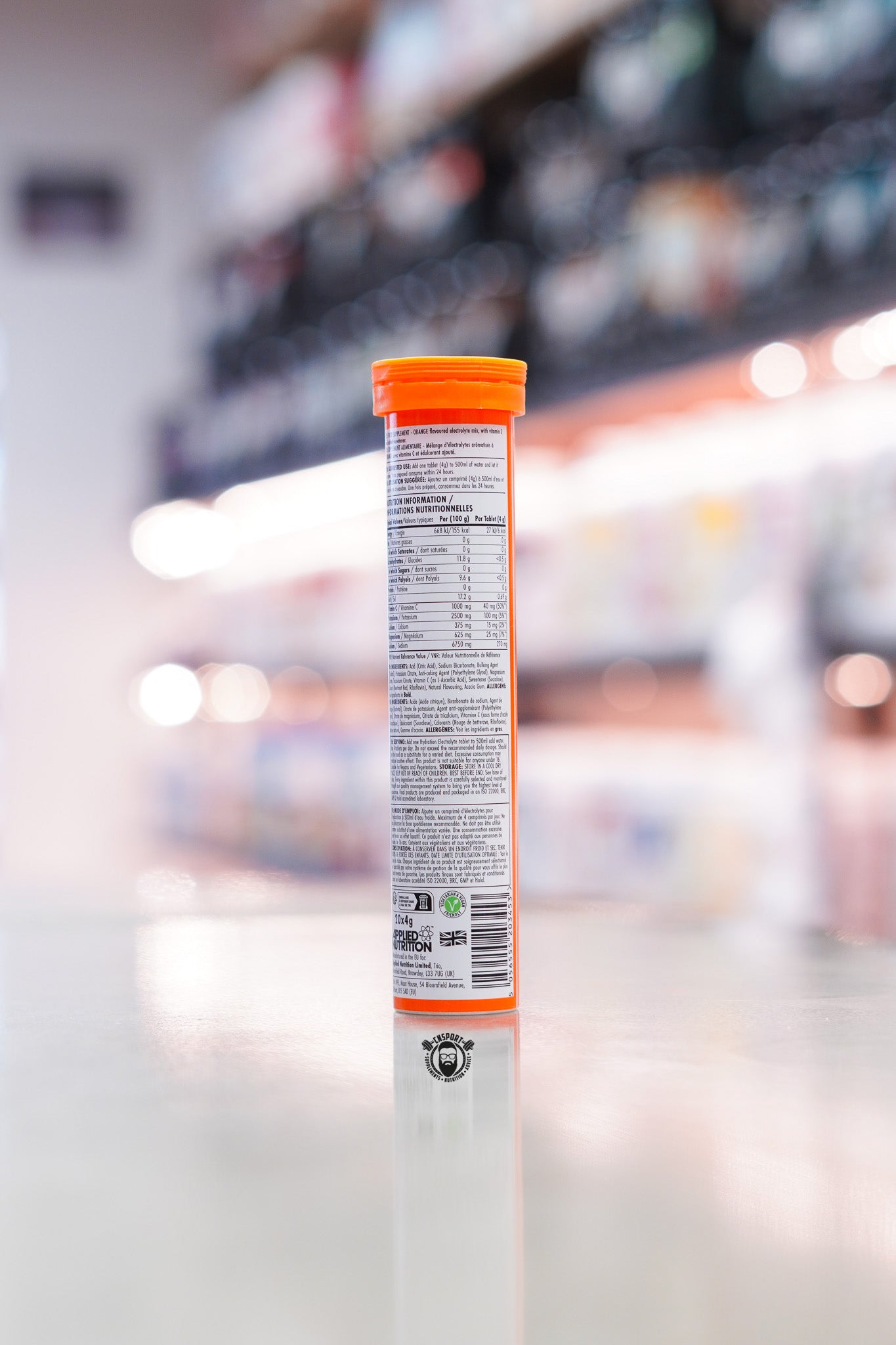 Applied Nutrition - Body Fuel Electrolyte Effervecent - 20 Tabs ingredient label