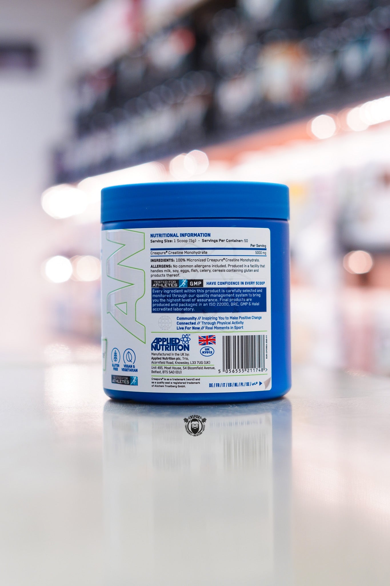 Applied Nutrition - Creatine Monohydrate - 250g ingredient label