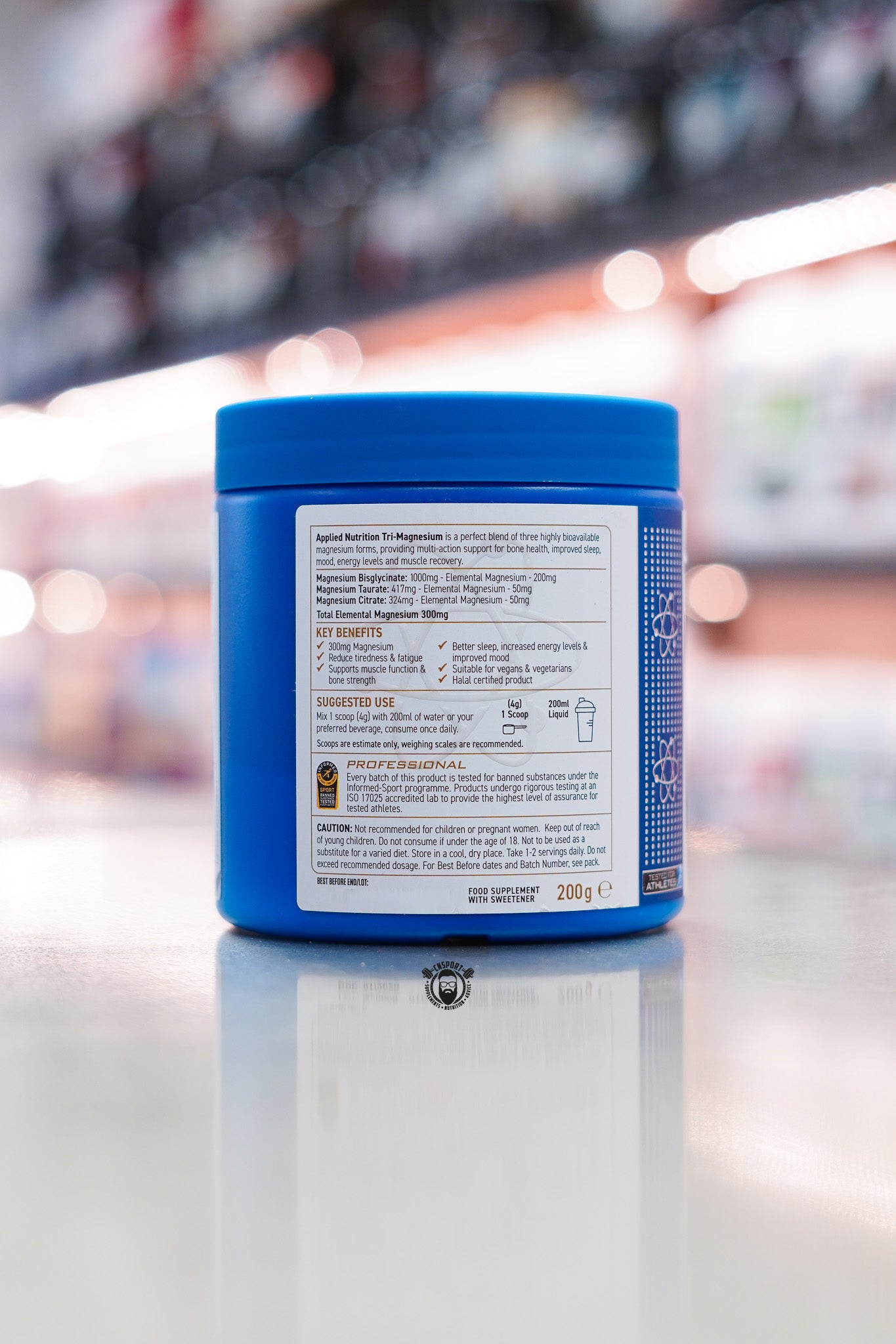 Applied Nutrition - Tri-Magnesium - 50 Servings ingredient label