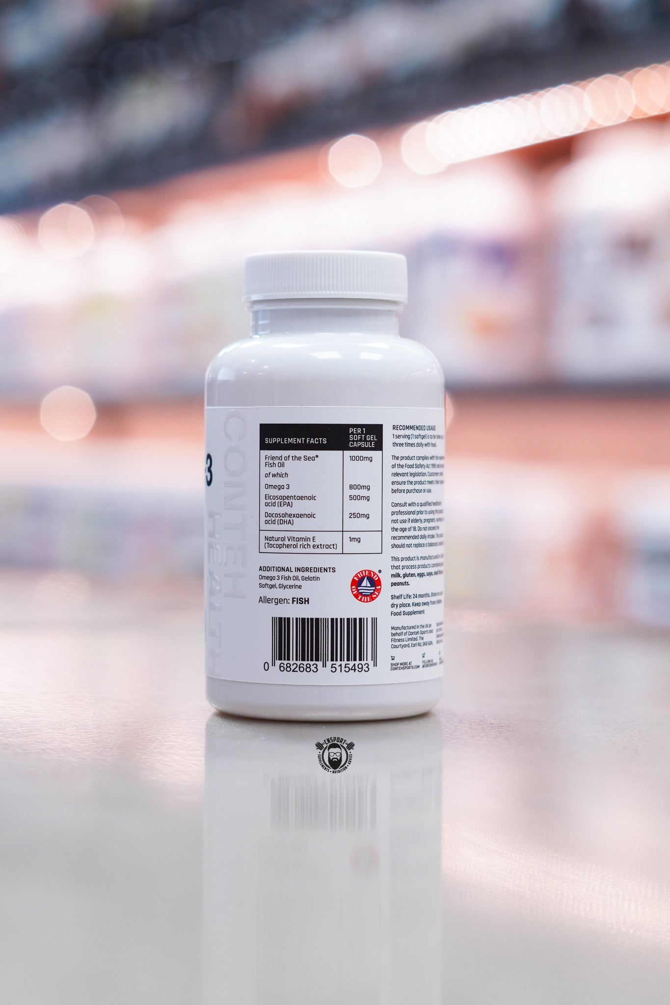 Conteh - Omega 3 - 90 Capsules ingredient label
