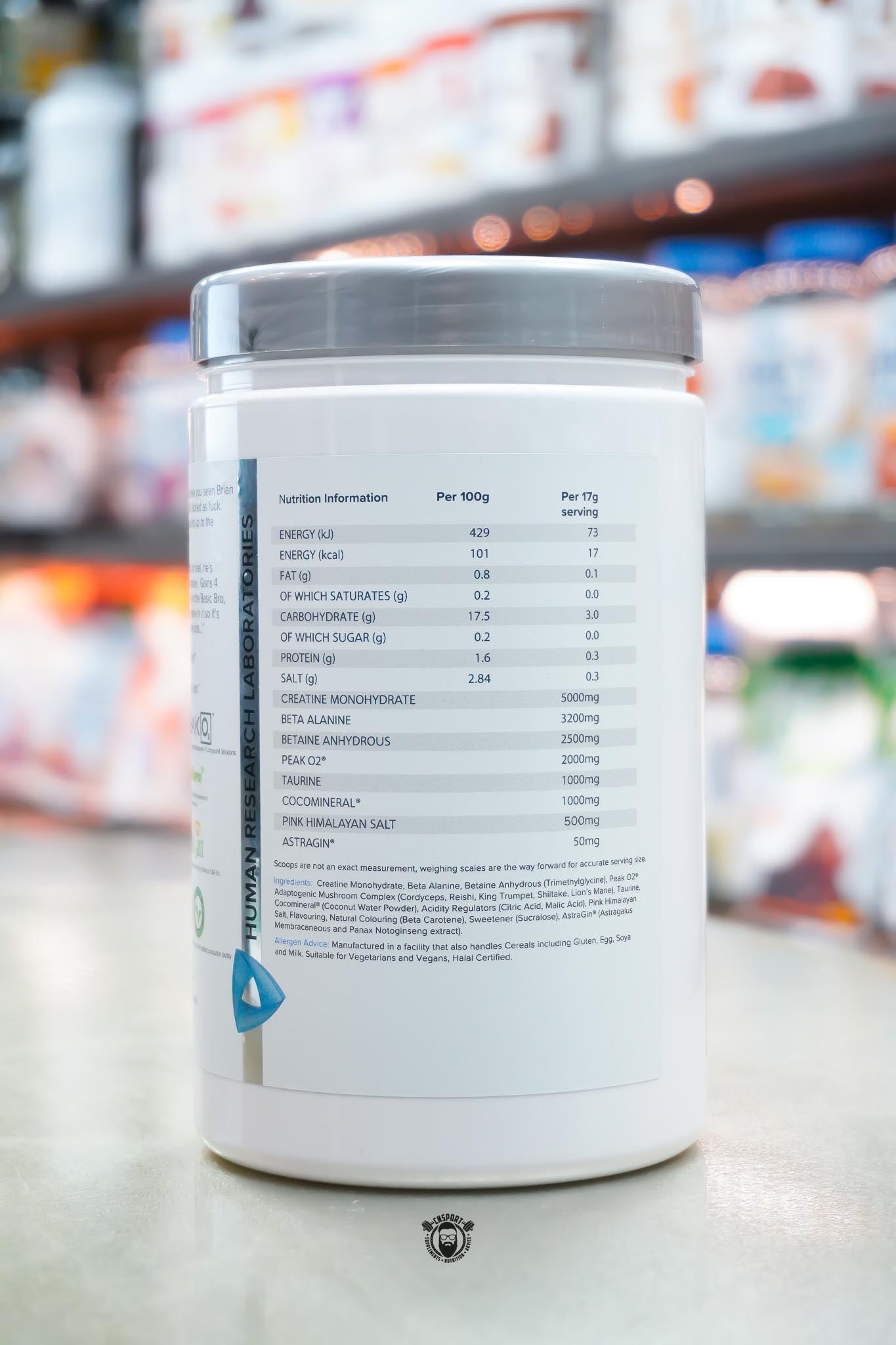 HR Labs - Basic - 30 Servings ingredient label
