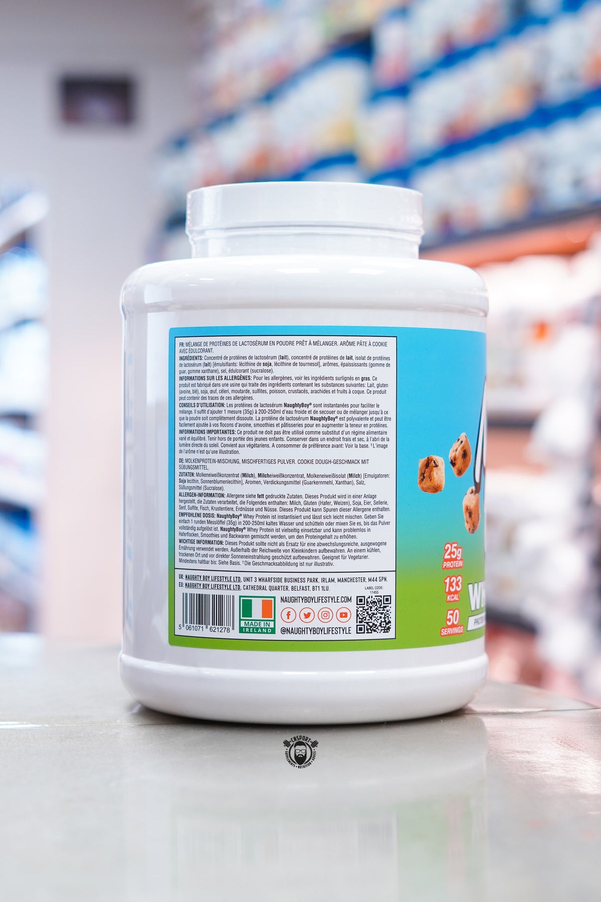 Naughty Boy - Whey Protein Limited Edition - 1750g ingredient label
