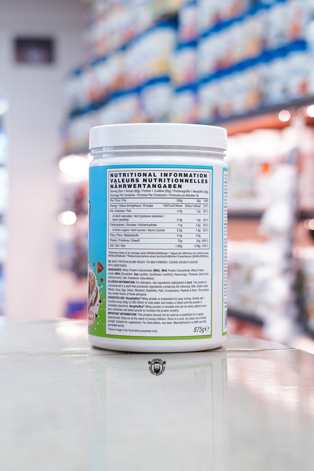 Naughty Boy - Whey Protein Limited Edition - 875g ingredient label 2