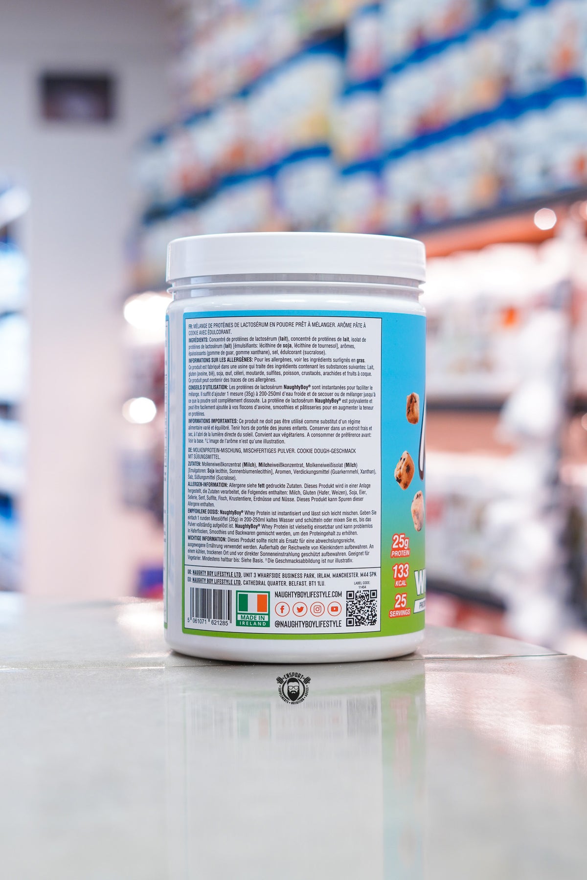 Naughty Boy - Whey Protein Limited Edition - 875g ingredient label