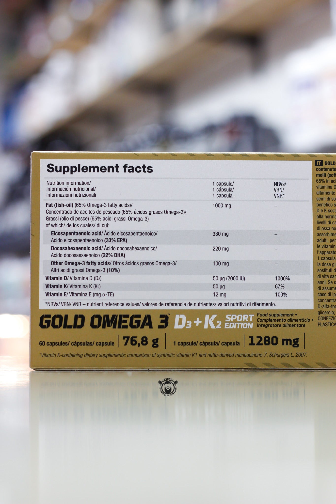 Olimp - Gold Omega D3 + K2 - 60 Capsules