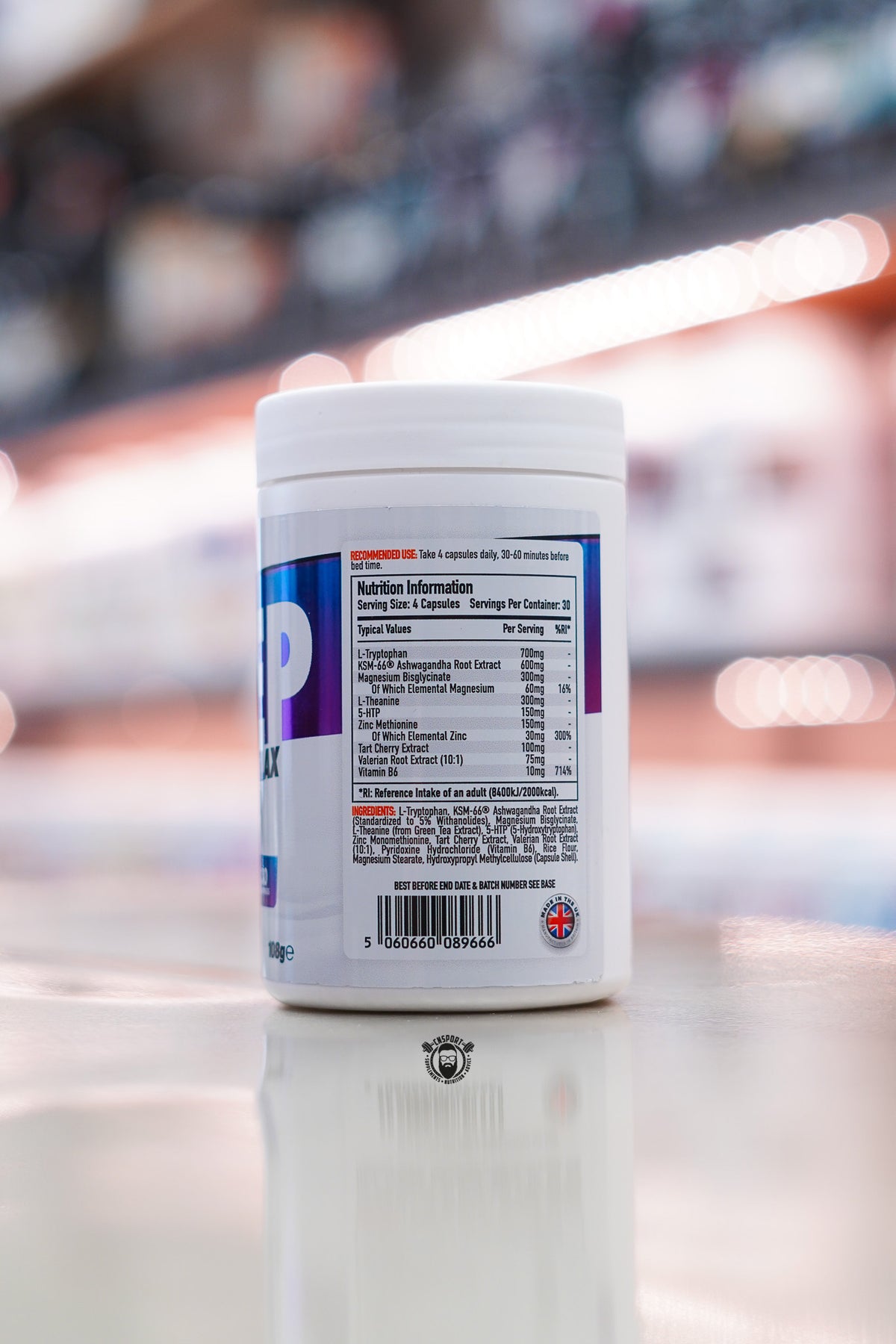 Per4m - Sleep - 30 Servings ingredient label