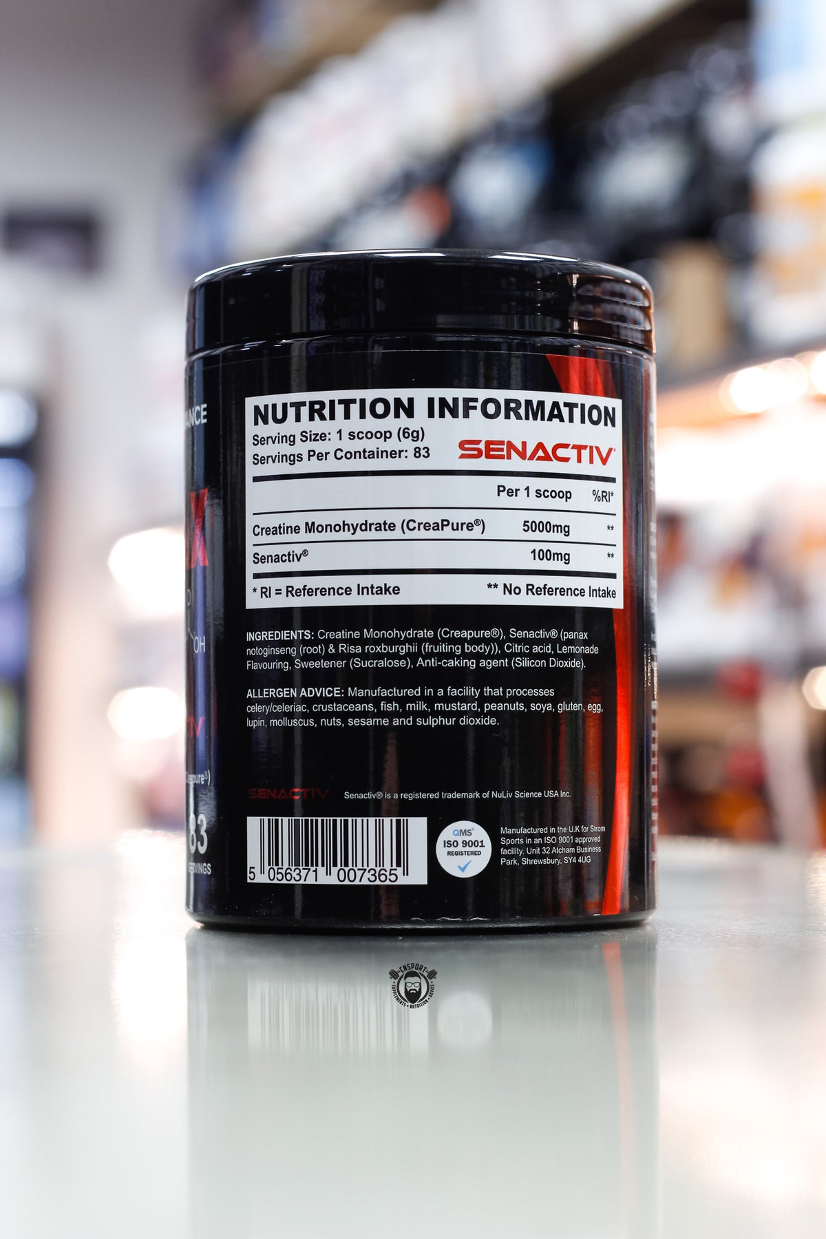Strom - Creamax - 83 Servings ingredient label