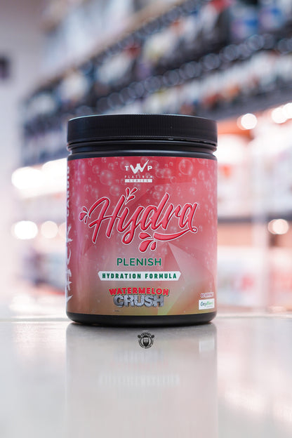 TWP Hydra Plenish hydration formula tub, Watermelon Crush flavour, 80 servings.